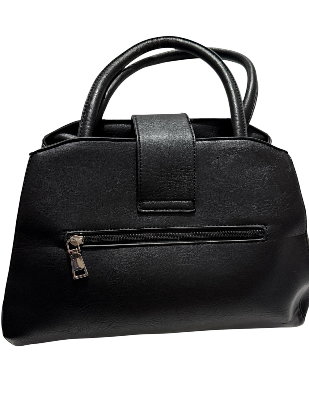 Marc New York by Andrew Marc Black Structured Satchel Handbag Work Bag - Picture 5 of 10
